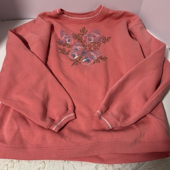 Vintage Antero sweatshirts with embroidered butterflies large - Picture 4 of 12